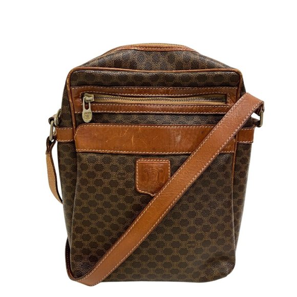 CELINE Macadam Shoulder Bag Brown